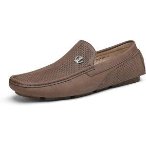 〽️Men's Brown Bruno Marc  Penny Moccasins Comfortable Casual Dress Loafers